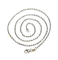 Collier Femme CATENAME in Or blanc ROLO DIAMANTATA 42CM D Q/C 2.10 B